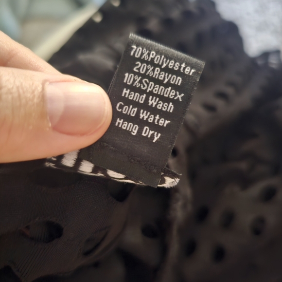 Clara Sun Woo black Net eyelet open back short-sleeve minimalist top size M - Picture 9 of 9